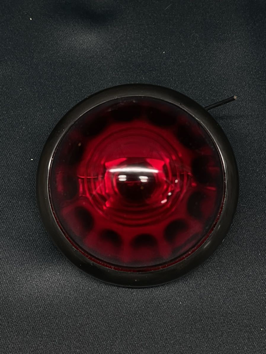 YT-443 20個 レッド 赤 トップマーカーランプ ガラスレンズ 電球式 24V レトロ デコトラ アート ヤック トラックショップASCの画像3