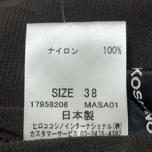 ヒロココシノ HIROKO KOSHINO ノースリーブカットソー サイズ38 M - ダークブラウン レディース ハイネック/メッシュ 美品 トップス_画像5