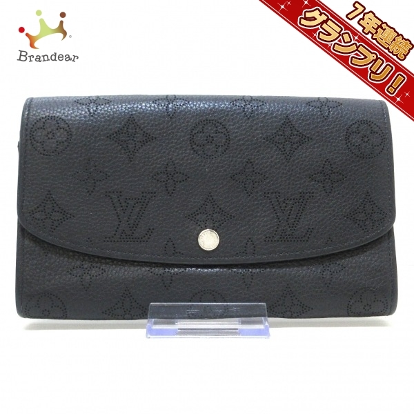 ルイヴィトン LOUIS VUITTON 長財布 M60143 ポルトフォイユイリス マヒナ・レザー ノワール TN3196 美品 財布 マヒナ_画像1