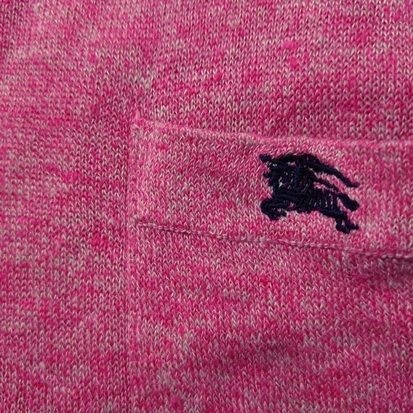 バーバリーブラックレーベル Burberry Black Label 半袖セーター サイズ2 M - ピンク メンズ クルーネック トップス_画像6