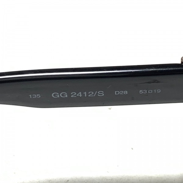 グッチ GUCCI GG2412/S - プラスチック×金属素材 黒×シルバー サングラス_画像5