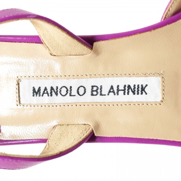 マノロブラニク MANOLO BLAHNIK パンプス 35 - レザー パープル レディース バックストラップ/ポインテッドトゥ 美品 靴_画像5