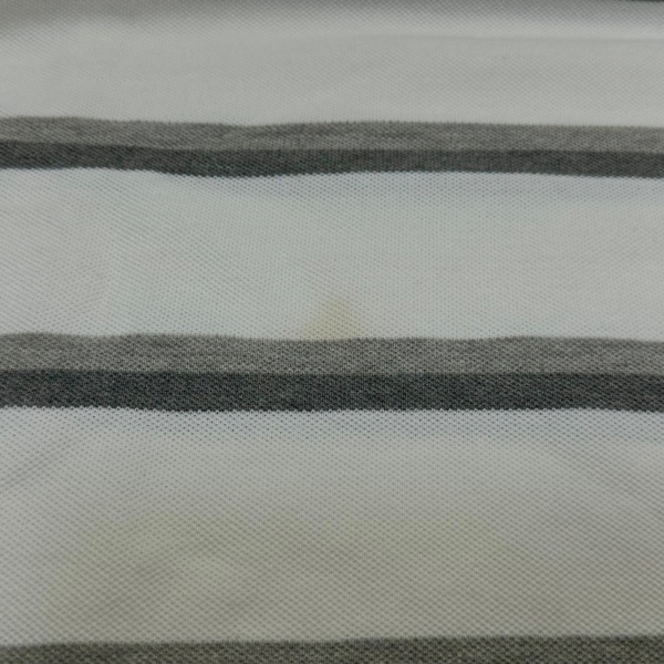 ポロラルフローレン POLObyRalphLauren 半袖ポロシャツ サイズS - 白×グレー×ライトグレー メンズ ボーダー トップス_画像7