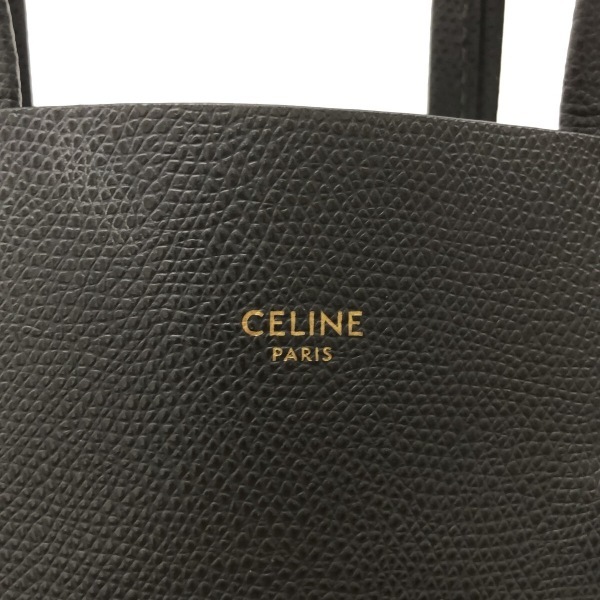 セリーヌ CELINE トートバッグ バーティカルカバスモール レザー ダークグレー バッグ_画像7