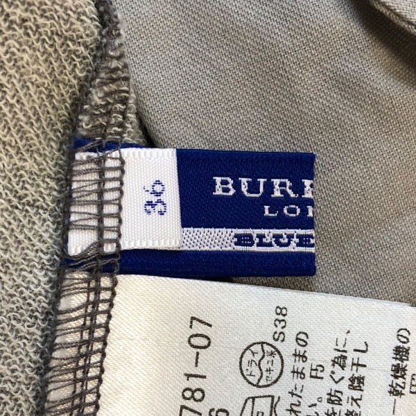 バーバリーブルーレーベル Burberry Blue Label サイズ36 S - グレー レディース クルーネック/半袖/ミニ ワンピース_画像3