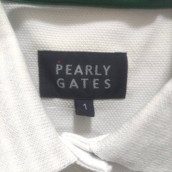 パーリーゲイツ PEARLY GATES 半袖ポロシャツ サイズ1 S - 白×レッド×マルチ レディース 美品 トップス_画像3