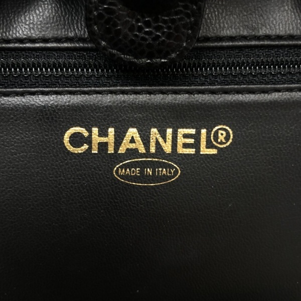 シャネル CHANEL バニティバッグ - キャビアスキン 黒 レディース ゴールド金具 4番台 バッグ_画像7