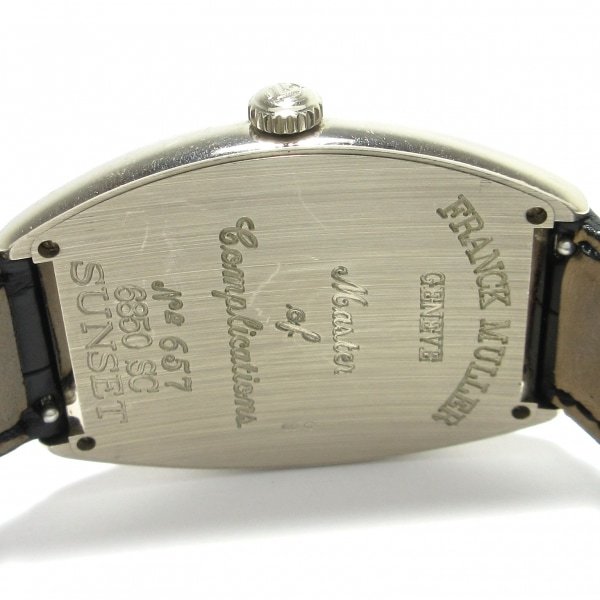 FRANCK MULLER(フランクミュラー) 腕時計 トノーカーベックス サンセット 6850SC メンズ K18WG×革ベルト 黒_画像3