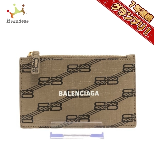 バレンシアガ BALENCIAGA コインケース 640535 - PVC(塩化ビニール) ブラウン×ダークブラウン カードケース付き 美品 財布