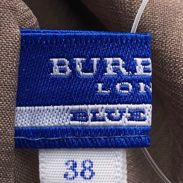 バーバリーブルーレーベル Burberry Blue Label サイズ38 M - ブラウン レディース 七分袖/ひざ丈/フリル 美品 ワンピース_画像3