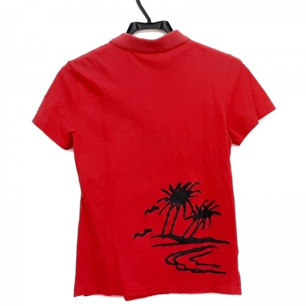  Mieko Uesako M*U* SPORTS рубашка-поло с коротким рукавом размер 40 M - красный × чёрный × мульти- женский собака tops 