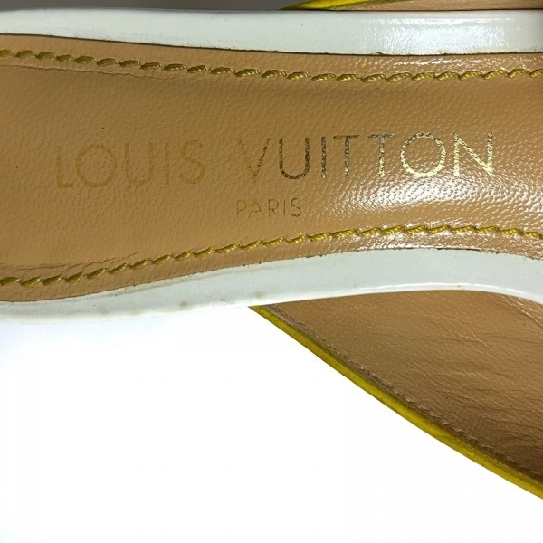 ルイヴィトン LOUIS VUITTON ミュール 35 - エナメル（レザー） 白×マルチ レディース AR1004 靴_画像5
