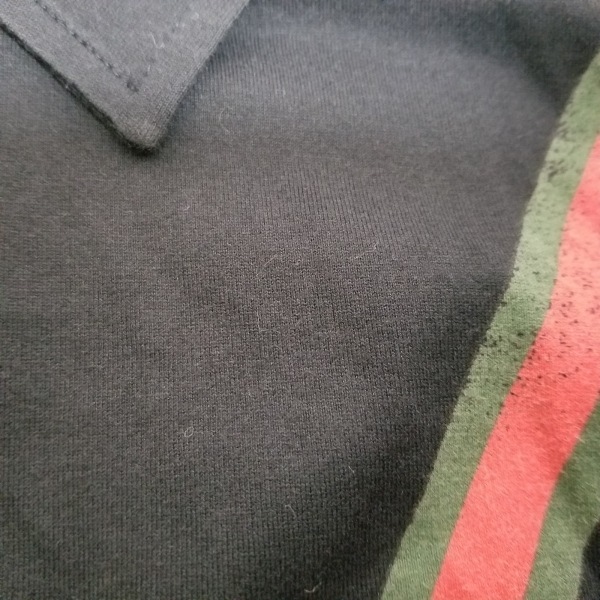 グッチ GUCCI 半袖ポロシャツ サイズM 179437 - 黒×レッド×マルチ メンズ シェリー トップス_画像6