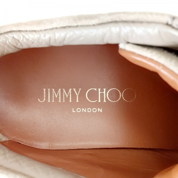 ジミーチュウ JIMMY CHOO スニーカー 36 - グリッター×スエード シルバー×グレーベージュ レディース インソール取外し可 靴_画像5