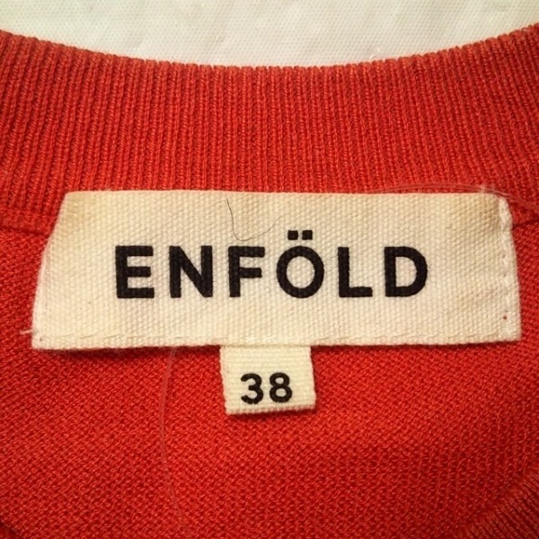 エンフォルド ENFOLD 半袖セーター サイズ38 M - オレンジ レディース クルーネック トップス_画像3