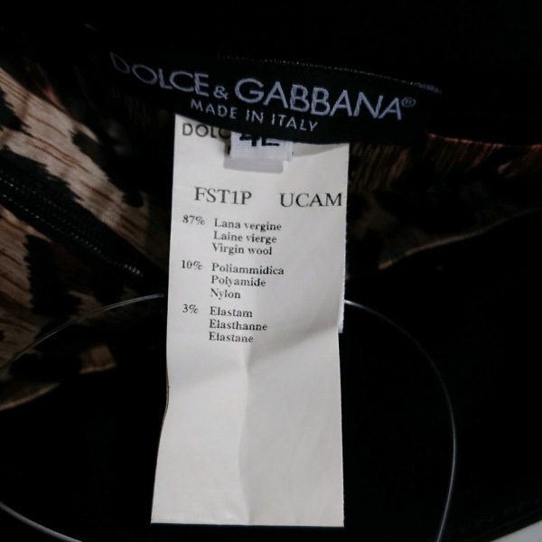 ドルチェアンドガッバーナ DOLCE&GABBANA スカート サイズ42 M - 黒 レディース ひざ丈 ボトムス_画像4