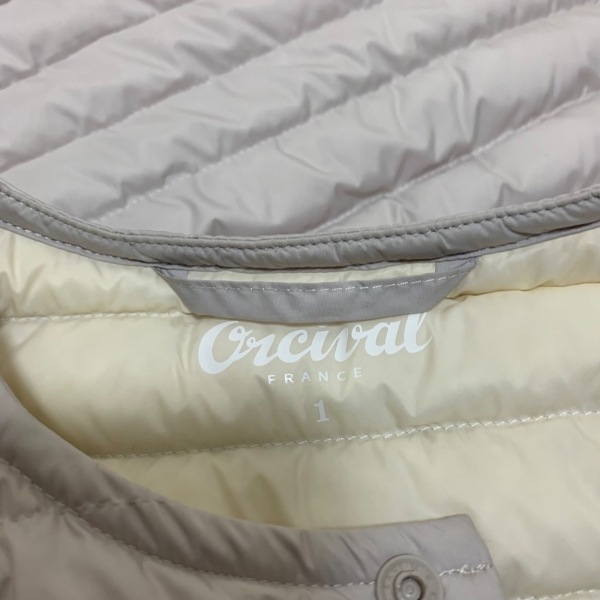 オーシバル ORCIVAL ダウンジャケット サイズ1 S - ライトベージュ レディース 長袖/冬 美品 ジャケット_画像6