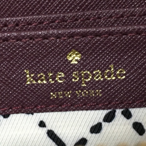 ケイトスペード Kate spade 長財布 WLRU1498 レザー ボルドー ラウンドファスナー 財布_画像5