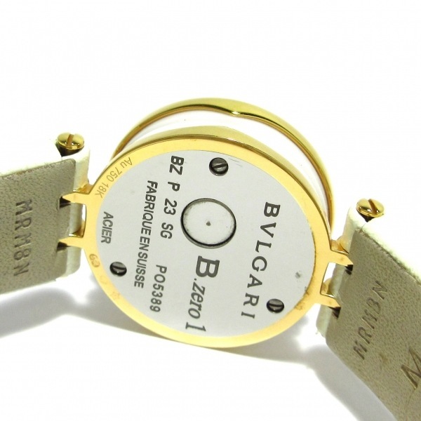 BVLGARI(ブルガリ) 腕時計 B-zero1 BZP23SG レディース K18YG×セラミック/12Pダイヤインデックス/革ベルト 白_画像3