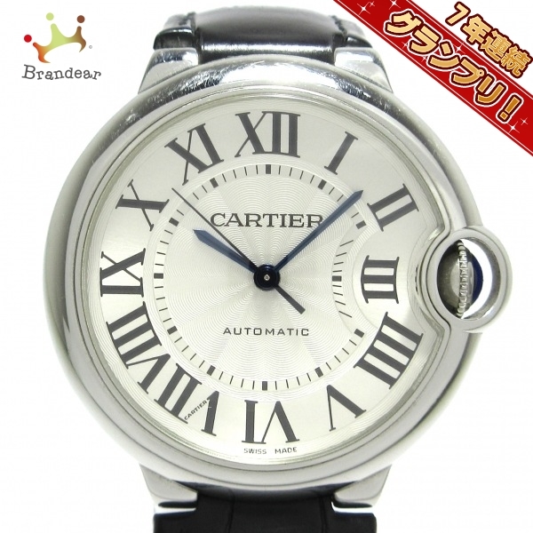 Cartier(カルティエ) 腕時計 バロンブルーMM W69017Z4 メンズ SS/革ベルト シルバー