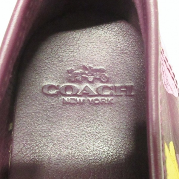 コーチ COACH スリッポン 7 B - レザー パープル×イエロー×マルチ レディース 靴_画像5