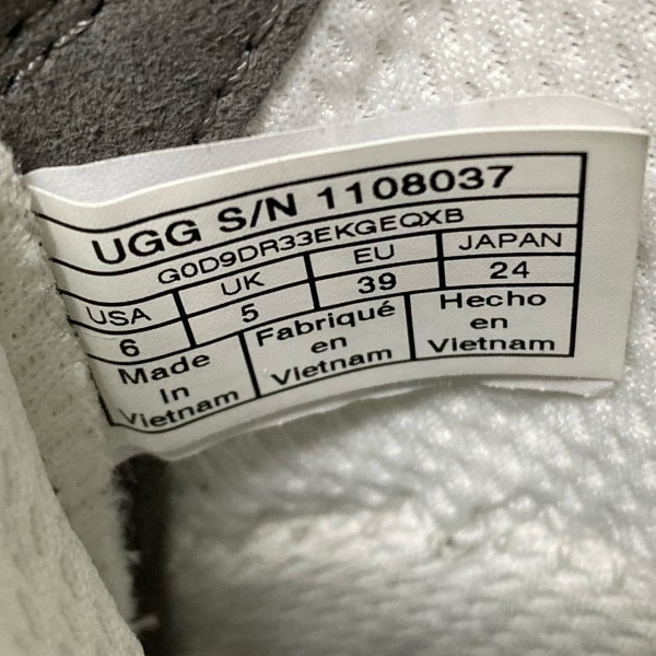アグ UGG スニーカー JAPAN 24 1108037 - 化学繊維×レザー×スエード ダークグレー×グレー メンズ 靴_画像6