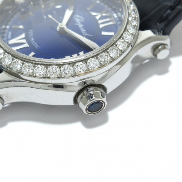 Chopard(ショパール) 腕時計 ハッピースポーツ 30 MM 278573-3006 レディース SS/5Pムービングダイヤ/裏スケ/要OH ネイビー_画像8