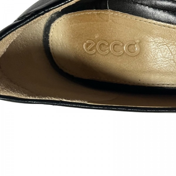 エコー ECCO パンプス 38 - レザー 黒 レディース オープントゥ 靴_画像5