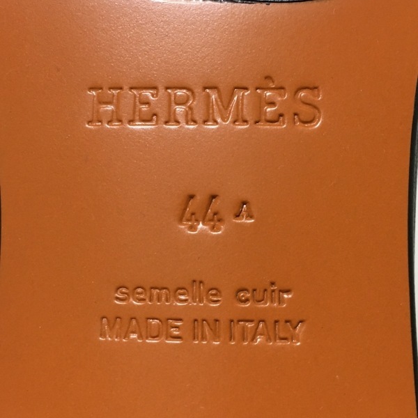 エルメス HERMES ローファー 44 - レザー 黒×シルバー メンズ シルバー金具/H金具 美品 靴_画像6