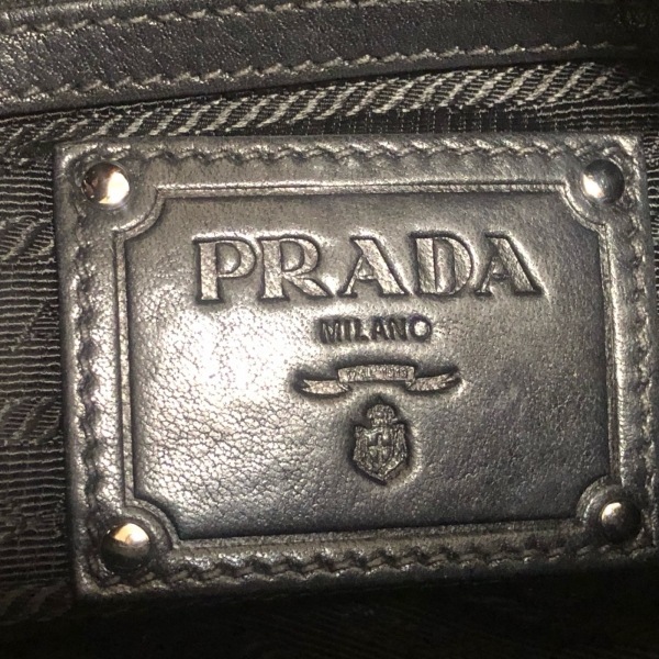 プラダ PRADA ショルダーバッグ - レザー 黒 革タグ バッグ_画像8