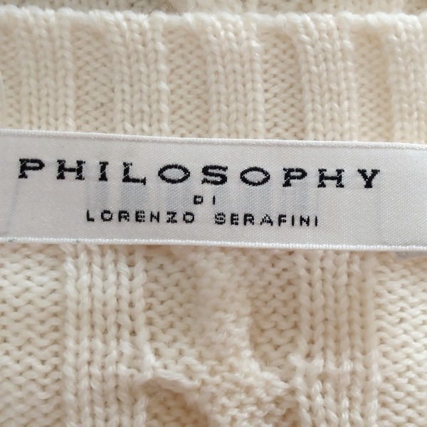 フィロソフィディロレンツォセラフィニ PHILOSOPHY DI LORENZO SERAFINI カーディガン サイズ「 40」I - アイボリー レディース 長袖_画像3