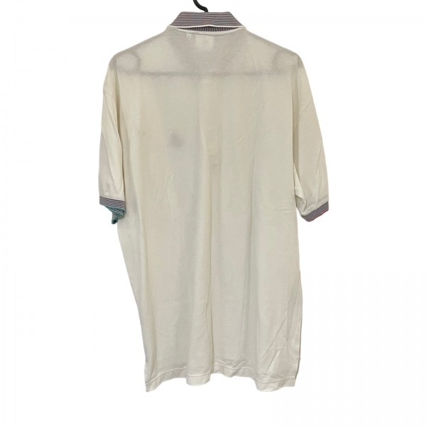 ランバン LANVIN 半袖ポロシャツ サイズ50 XL - 白×パープル×マルチ メンズ トップス_画像2