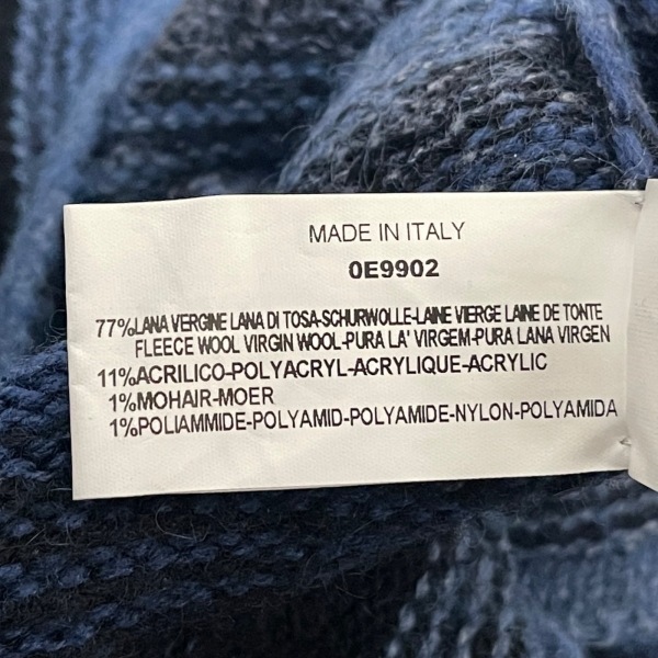 アルマーニコレッツォーニ ARMANICOLLEZIONI 長袖セーター サイズ52 L - ブルーグレー×黒 メンズ タートルネック/ボーダー トップス_画像4