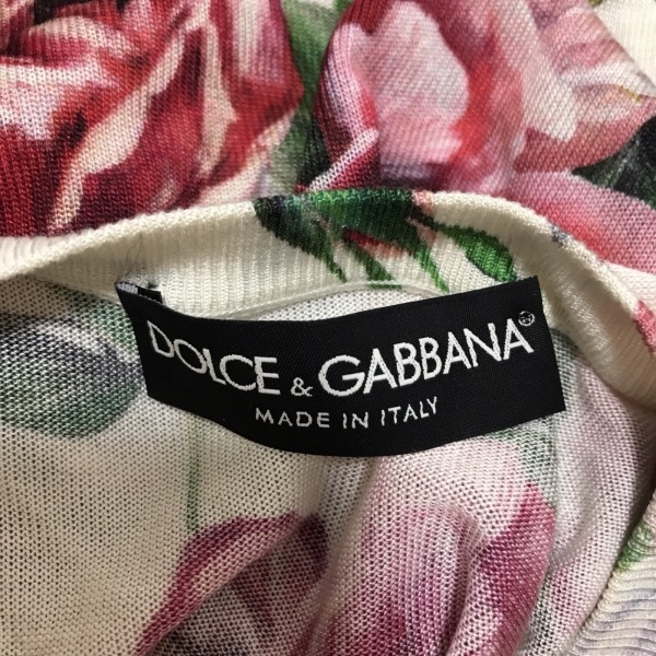 ドルチェアンドガッバーナ DOLCE&GABBANA アンサンブル - アイボリー×ボルドー×マルチ レディース 花柄/レース トップス_画像4