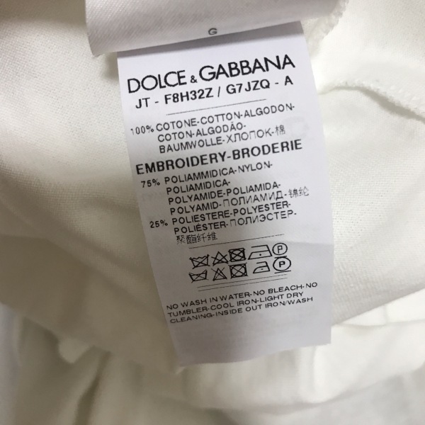 ドルチェアンドガッバーナ DOLCE&GABBANA 半袖Tシャツ サイズ36 S - 白×ピンク×マルチ レディース トップス_画像4