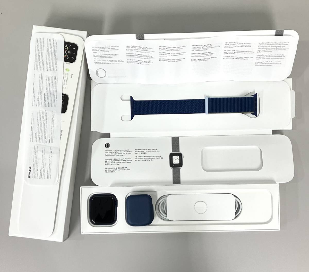 [ б/у ]Apple Watch Series6 44mm GPS модель голубой aluminium / Atlantic голубой Bray dead Solo петля M02G3J/A+MY8C2FE/A