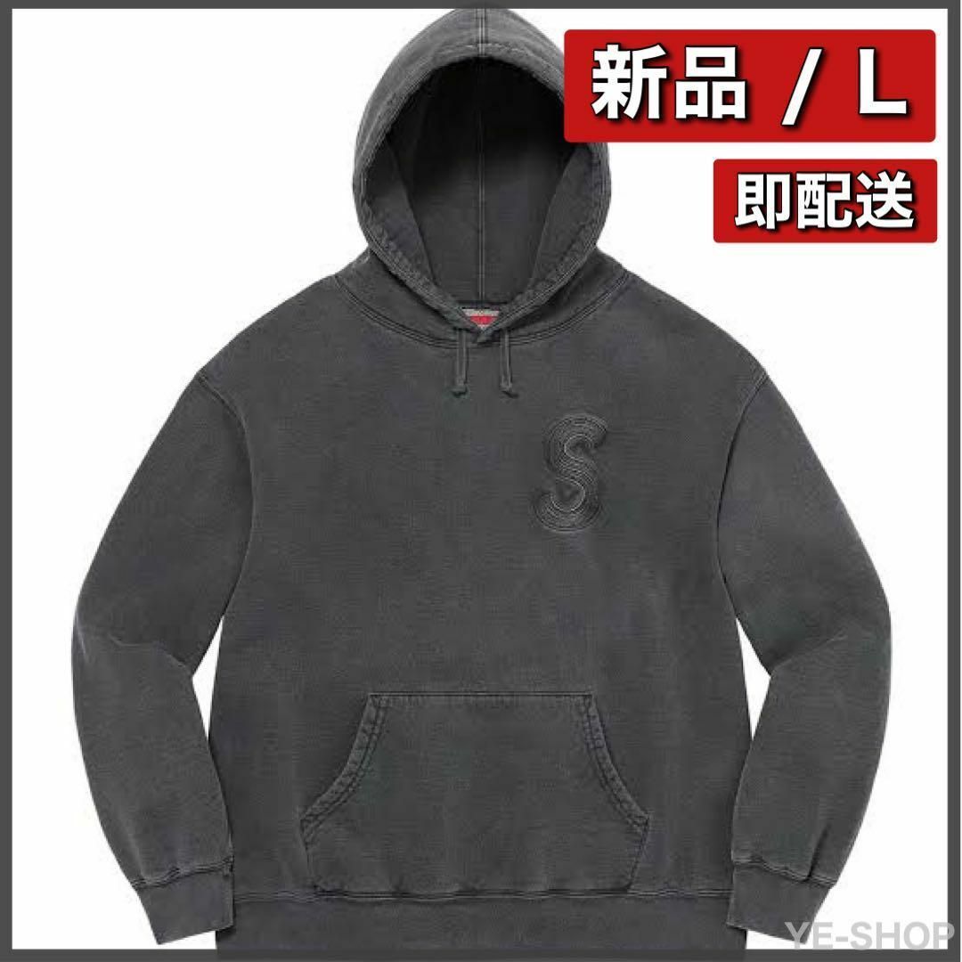 【新品L】Supreme Overdyed S Logo Hooded Sweatshirt "Black" シュプリーム フーディー スウェットシャツ "ブラック"