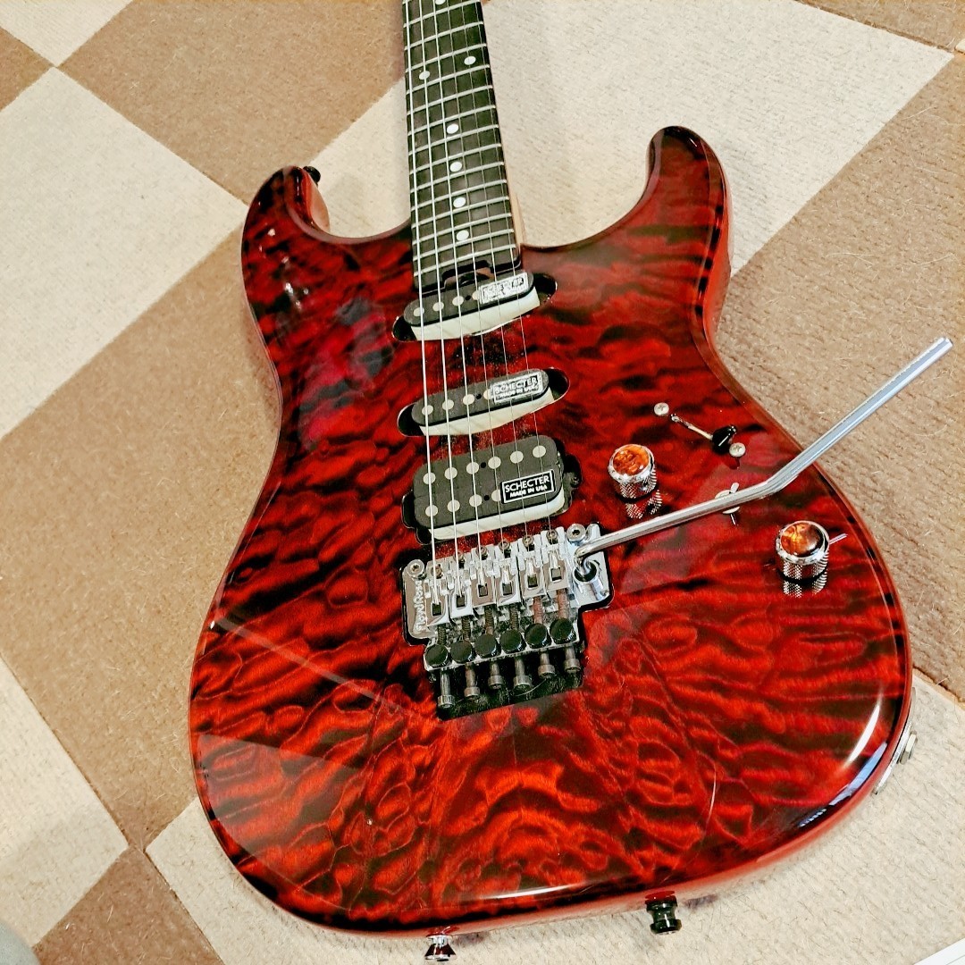 送料無料 定価660,000円 SCHECTER ST-IVB　CTM-FRT アッシュボディ極上キルトTOP コイルタップ＆ローカット_画像1