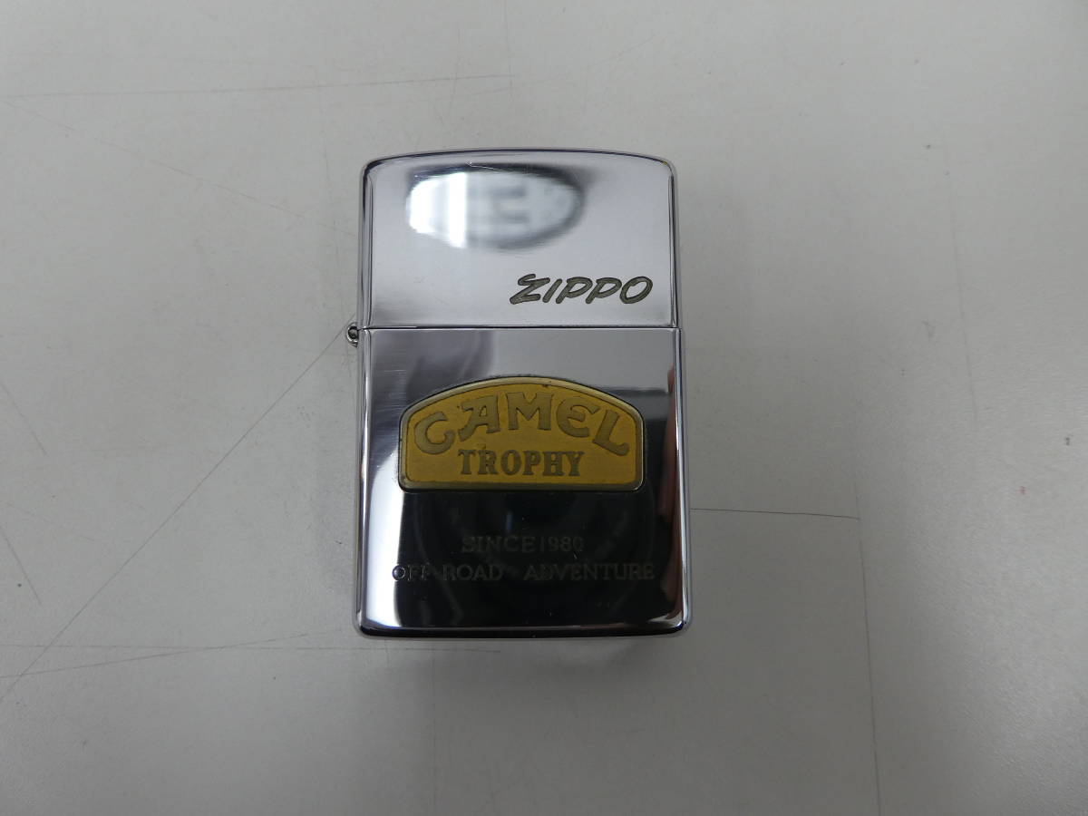 ☆ ZIPPO ジッポー CAMEL TROPHY シルバー ライター 喫煙具 ジャンク品 中古品 1円スタート ☆_画像1