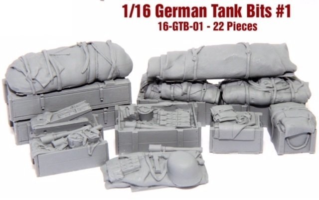  free shipping VG 1/15~1/16 Germany army war car resin made high grade in-vehicle accessory set #1 not yet painting goods 