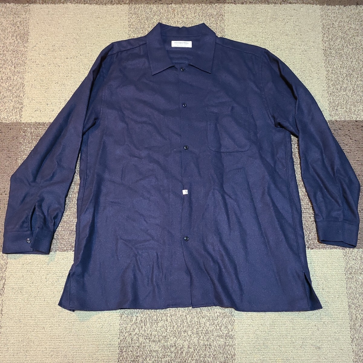 即完売 MAATEE&SONS Cashmere Open Collar Shirt size 3《マーティーアンドサンズ》カシミヤ オープンカラー シャツ_画像2