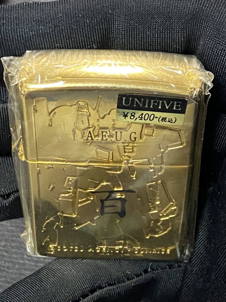 zippo 百式 ゴールド 限定品 GOLD 希少モデル 2003年製 A.E.U.G ガンダム シリアルナンバー NO.1655/2000 専用ケース 保証書付き