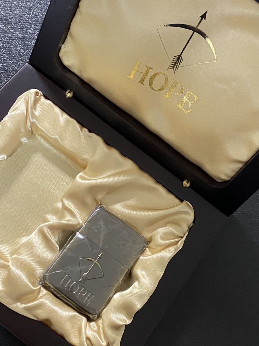 zippo HOPE GOLD 1941 レプリカ ブラスアロー 限定品 希少モデル 底面刻印 A zippo HP ショート ホープ ゴールド 専用木箱 当選通知書付き_画像1