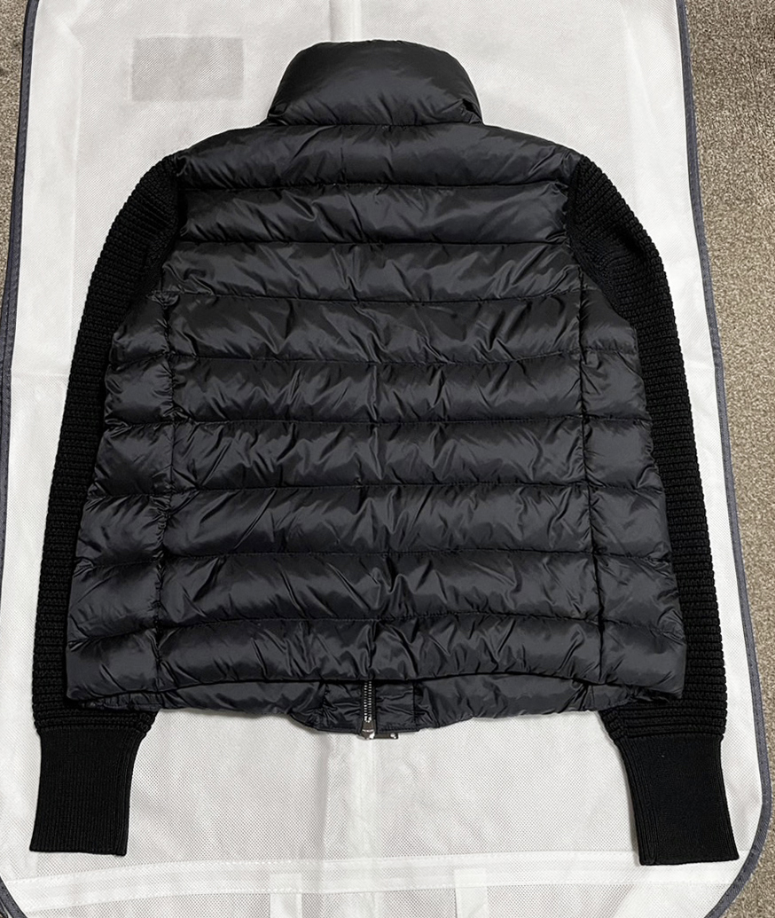 国内正規 MONCLER MAGLIONE TRICOT CARDIGAN モンクレール マグリオン ニット ダウンジャケット カーディガン ブラック サイズXS*パーカー_画像3