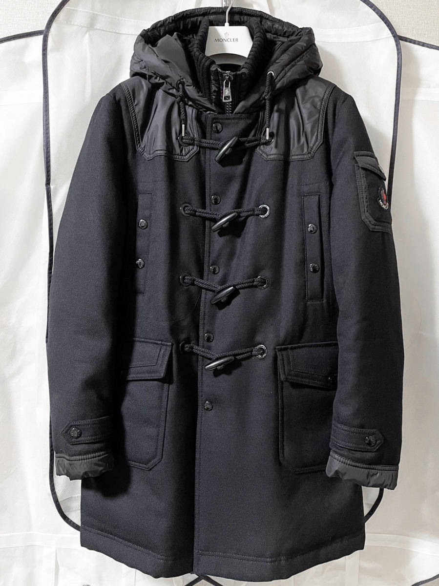 国内正規品 MONCLER モンクレール ダッフルコート ダウンジャケット ダウン コート ブラック サイズ0*ベスト パーカー_画像1