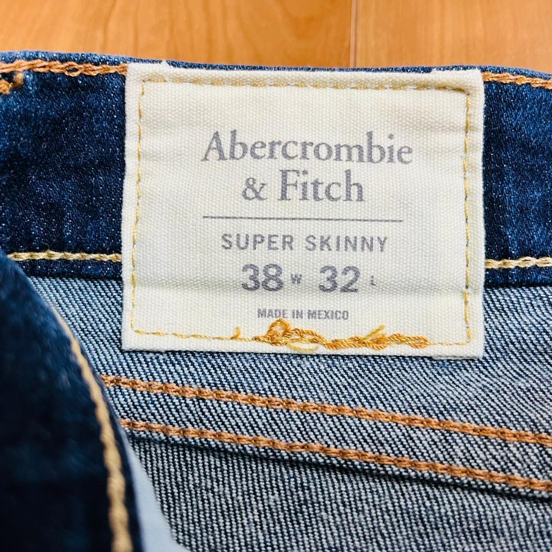 送料無料 アバクロンビーフィッチ Abercrombie&Fitch スーパースキニー デニム ジーンズ w 38 × 32　ジップフライ_画像3