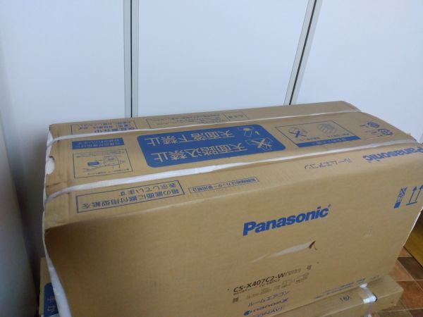 未使用? Panasonic パナソニック ルームエアコン エオリア CS-X407C-W 4.0kW 14畳 100V_画像3
