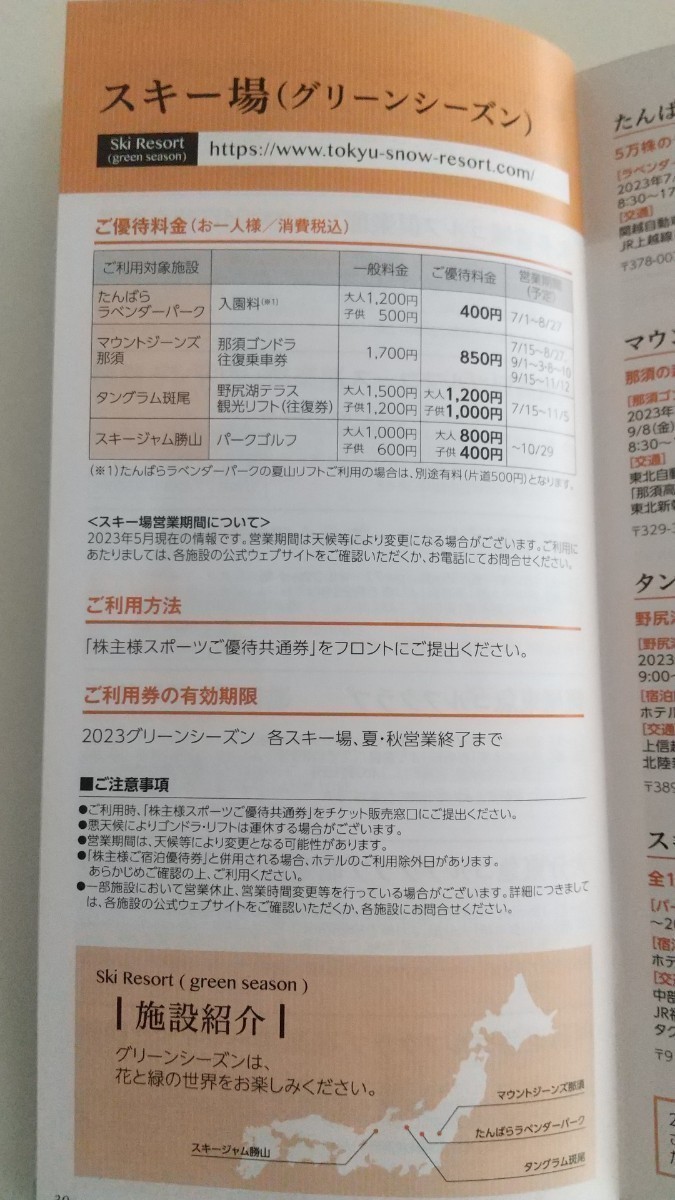 6枚セット 東急スポーツオアシス ゴルフ場 スキー場(グリーンシーズン) スポーツご優待共通券 東急不動産 株主優待 2024年1月31日迄_画像8