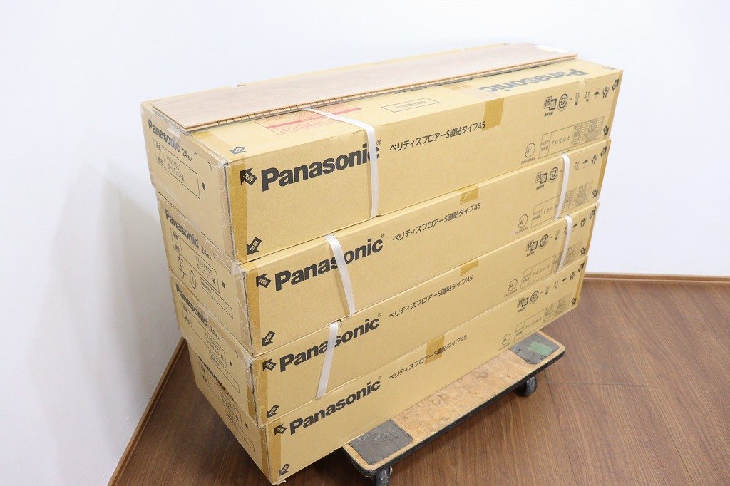 新品◆S2619◆Panasonic◆床◆フローリング◆4ケース◆1ケース24枚入(3.16m2)◆カームチェリー柄◆ベリティスフロアーS直貼タイプ45_画像2