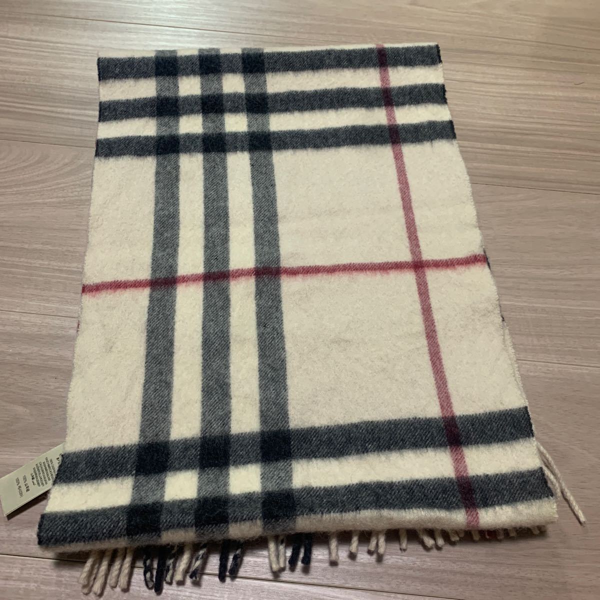 Burberry バーバリー カシミヤ 100% マフラー ノバチェック 168x30cm スコットランド製 MADE IN SCOTLAND _画像8